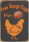 Vintage Farm Fresh Free Range Eggs Metal Tin Sign Wall Decor 8X12 Inch New. Price: $14.40.
