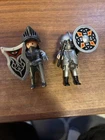 Playmobil 5886 Knights 2 Sword Shield Mace Helmets Armor Complete Used. Price: $10.00.