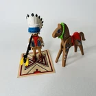 Vtg Playmobil #3733 Native American Chief W/ Peace Pipe Horse & Rug Used. Price: $14.99.