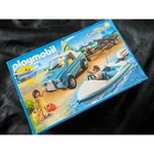 Playmobil Summer Fun Speedboat With Passenger Car Trailer Set 6864 New Sealed. Price: $109.99.