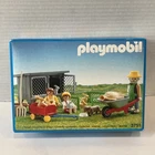 Playmobil 3751 Rabbit Hutch With Wagon Wheelbarrow Fence & Animals New Sealed. Price: $39.99.