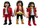 Playmobil Pirate Figures Lot 3 Crew Red Jacket Gold Boots Vintage Used. Price: $15.00.