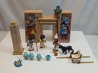 Incomplete Playmobil 4243 Pharaoh's Temple Set W/ Figures, All Pieces Shown Used. Price: $33.00.