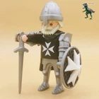 Playmobil Medieval Malt-templar-crusader Hospitaller Knight Figure Used. Price: $14.05.