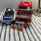 Vintage 1997 Playmobil Convertible Police Car Cruiser& 1996 Firetruck Figures Used. Price: $14.00.