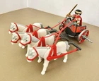 Playmobil 6496 Roman Chariot Four Horses Complete Julius Caesar Figure Used. Price: $50.00.