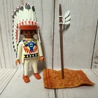 Playmobil Special Set 4589 Native American Chief Figure Headdress Accessories Used. Price: $5.99.