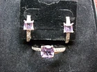 Sterling Silver Amethyst & Diamond Earrings Set Attractive To The Max Pre-owned. Price: $44.95.