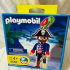 New Playmobil 4548 Captain Peg-leg Pirate With Parrot 10 Pieces Sealed Box. Price: $12.00.