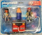 Playmobil 5943 Deluxe Hazmat Firefighters Flaming Barrel - Brand New Retired. Price: $24.99.