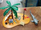Playmobil 3861 Vintage Pirates Isolation Island W/extras Great White Shark Used. Price: $25.00.