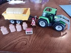 Playmobil 9317 Green Tractor With Hay Bailer Trailer Country Set Farm Famer Used. Price: $35.53.