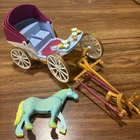Playmobil Set 70449 And Princess Horse Drawn Carriage Replaced Parts Used. Price: $15.00.