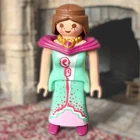 Playmobil Noblewoman Fig. Long Teal & Magenta Dress Necklace Brown Braid 5145 Used. Price: $14.99.